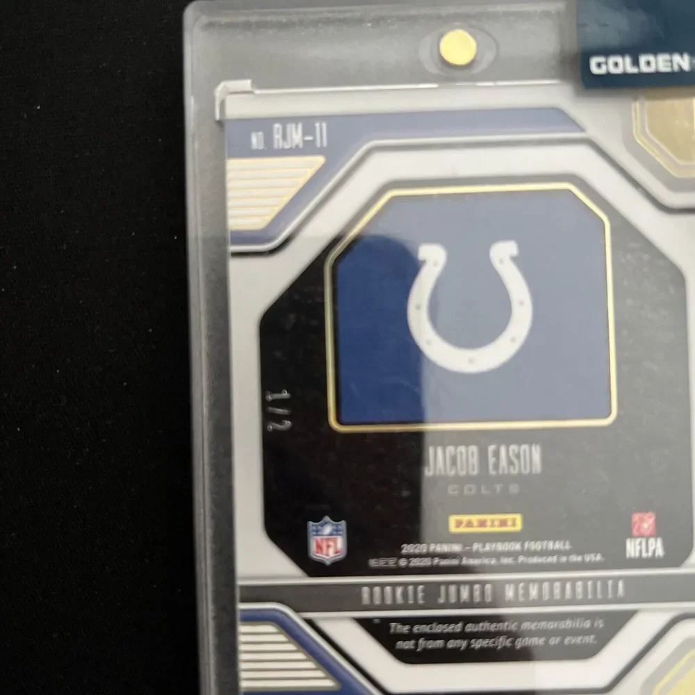 2020 Jacob Eason Rookie Playbook Booklet 2 Patch Nike‎ Swoosh 1/2